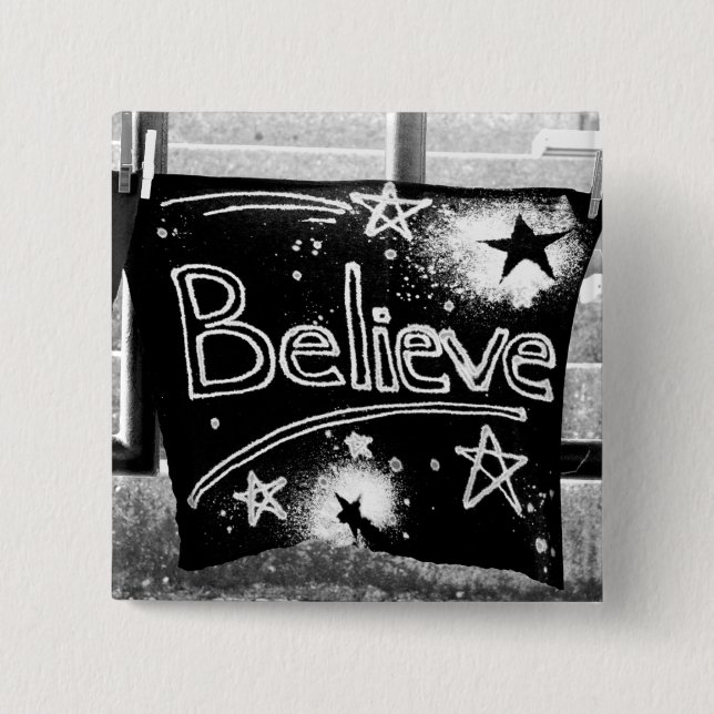 Monochrome glauben button (Vorderseite)