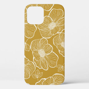 Monochrome Gold Blumenmuster: Abstrakte Nahtlose Case-Mate iPhone Hülle