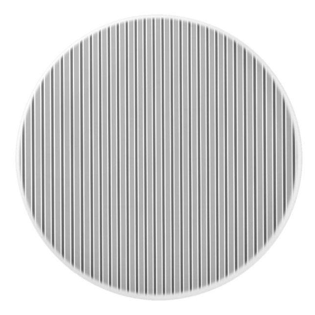 Monochrome graue Streifengestaltung - Schublade Keramikknauf (Vorderseite)