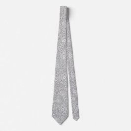 Monochrome hellgraue Blume Neck Tie Krawatte
