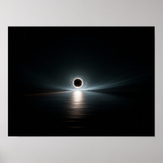 Monochrome Illustration eines einsamen Mannes auf  Poster