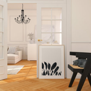 Monochrome japandinavische einfache Druckschrift Poster