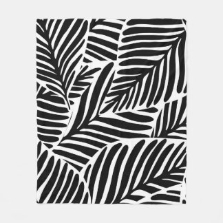 Monochrome Jungle Geometrie nahtloses Muster Fleecedecke