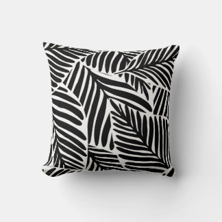 Monochrome Jungle Geometrie nahtloses Muster Kissen
