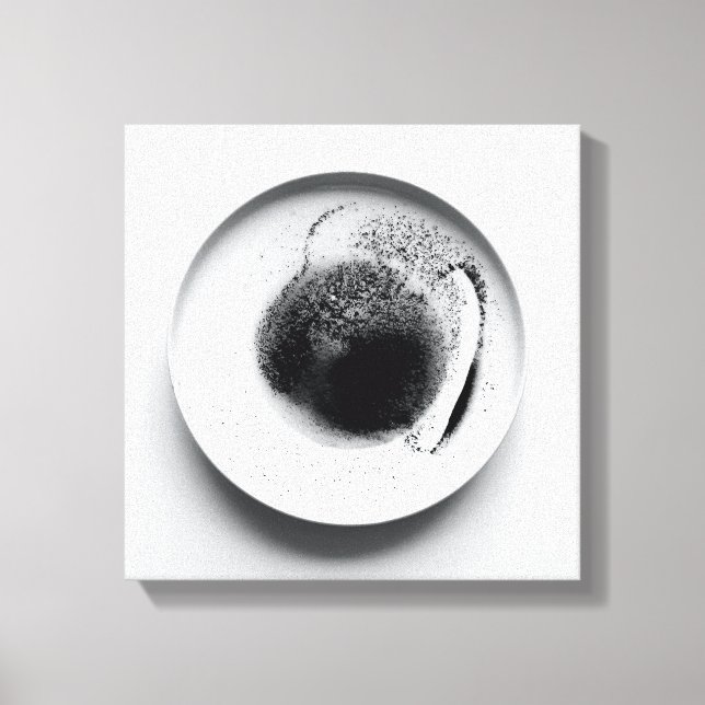 Monochrome Kaffeetextur abstrakt Art. 14 Leinwanddruck (Vorderseite)