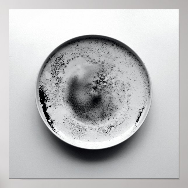 Monochrome Kaffeetextur abstrakt Art. 19 Poster (Vorne)