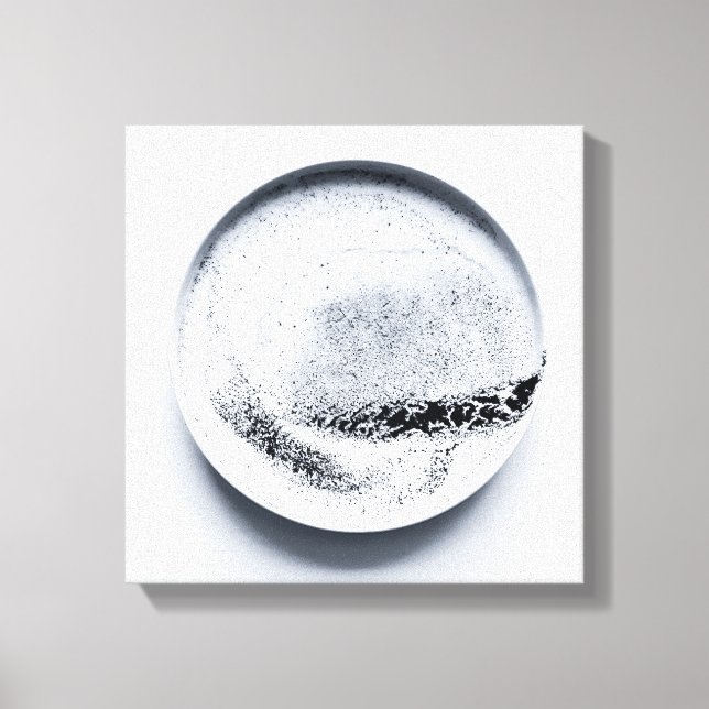 Monochrome Kaffeetextur abstrakte Art 7 Leinwanddruck (Vorderseite)