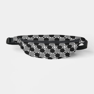 Monochrome Kreise: Abstrakt Schwarz Weiß Und Grau, Bauchtasche