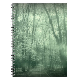 Monochrome Landschaft Naturparkart, Herbst, Hinter Notizblock
