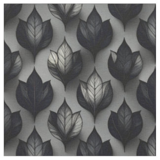 Monochrome Layered-Blätter - Stoffmuster Stoff