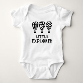 Monochrome "Little Explorer" Design Baby Bodysuit Baby Strampler