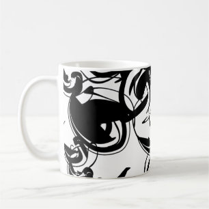 Monochrome Magie: Dekorativer Becher Kaffeetasse