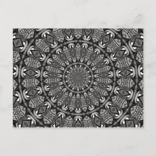 Monochrome Mandala Postkarte