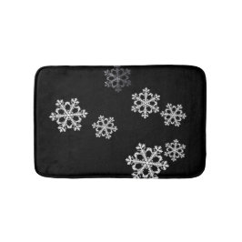 Monochrome Minimalistisch Snowflake Weihnachtsmust Badematte