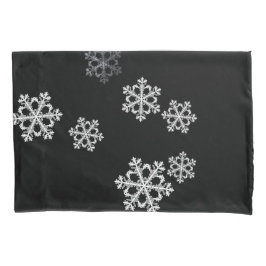 Monochrome Minimalistisch Snowflake Weihnachtsmust Kissenbezug
