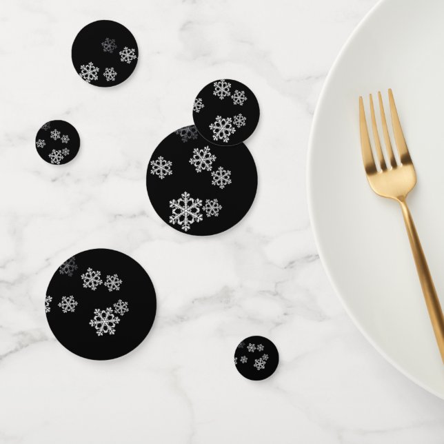 Monochrome Minimalistisch Snowflake Weihnachtsmust Konfetti (Gruppe)