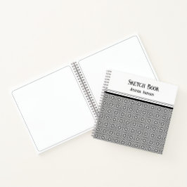 Monochrome Minimalistisches Quadrat-Notebook Notizbuch