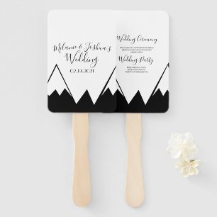 MOnochrome Mountain Top Wedding Suite Fächer