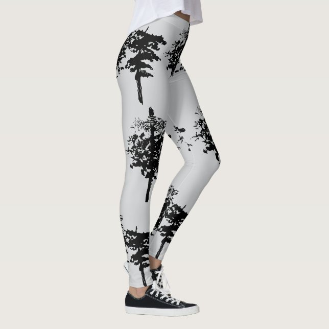 Monochrome Naturwanderung: Winter Branch Leggings (Rechts)