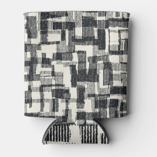 Monochrome Patchwork: Graphic Brushed Seamless. Dosenkühler