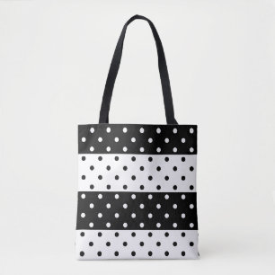 Monochrome Polka Dots-Tasche Tasche