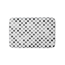 Monochrome Polka-Dottern-Muster (Schwarz-Weiß-Punk Badematte