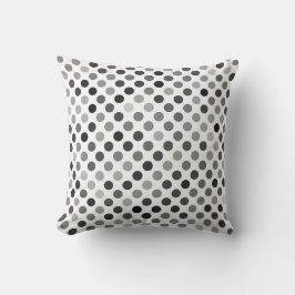 Monochrome Polka-Dottern-Muster (Schwarz-Weiß-Punk Kissen