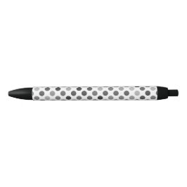 Monochrome Polka-Dottern-Muster (Schwarz-Weiß-Punk Kugelschreiber