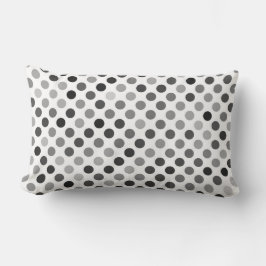 Monochrome Polka-Dottern-Muster (Schwarz-Weiß-Punk Lendenkissen