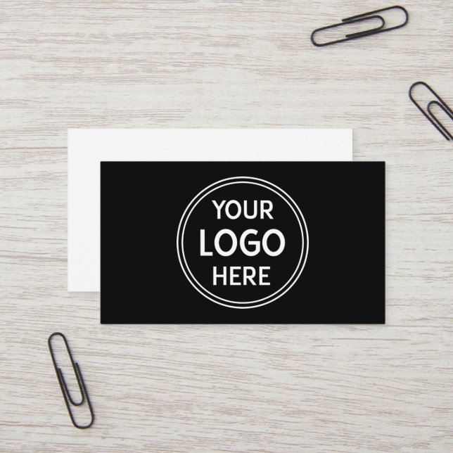 Monochrome QR Logo | Classy & Clean  Visitenkarte (Vorderseite/Rückseite Beispiel)