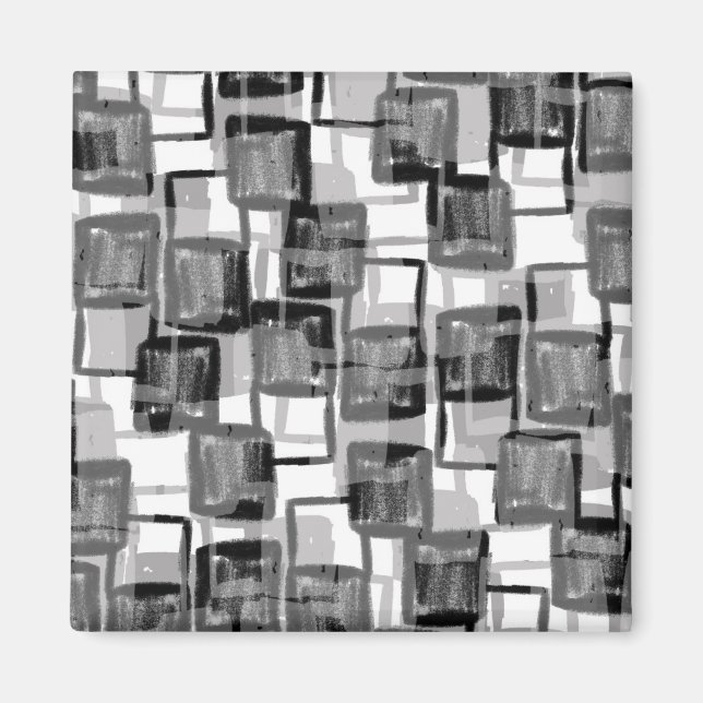 Monochrome Quadrate Magnet (Vorne)