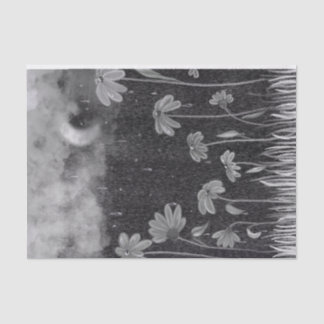 Monochrome Rainstorm Daisy Pencil Zeichnend Seidenpapier