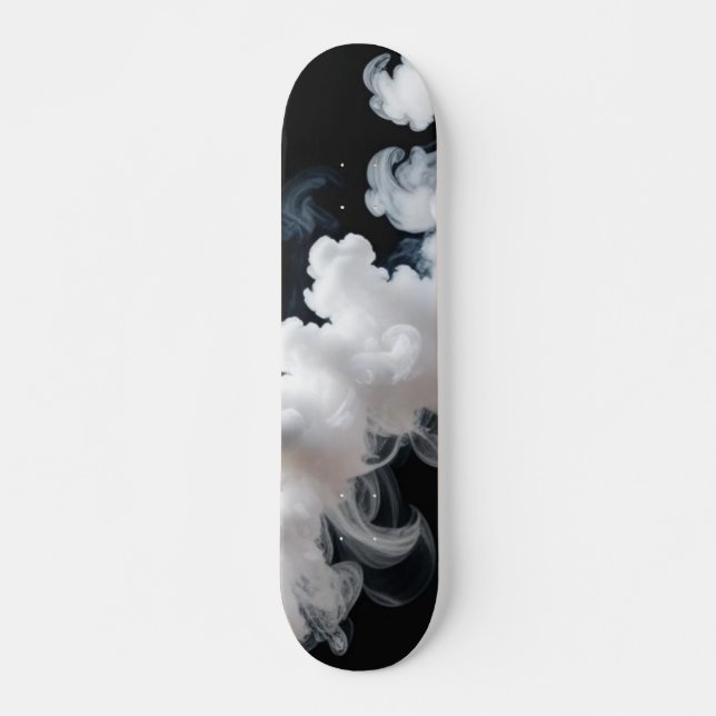 Monochrome Rauchwolke-Skateboard Skateboard (Vorne)