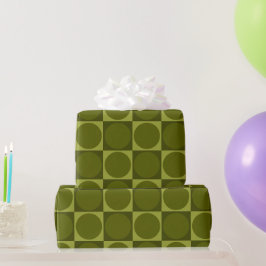 monochrome, retro, green, vintage, 70s geschenkpapier