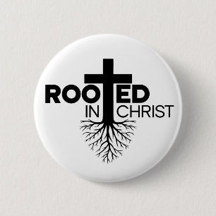 Monochrome Rooten in der Christlichen Verse Christ Button