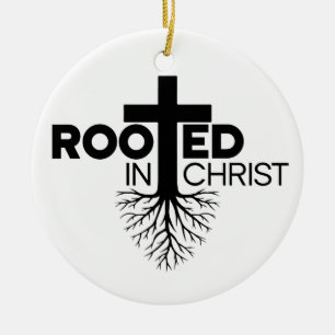 Monochrome Rooten in der Christlichen Verse Christ Keramik Ornament