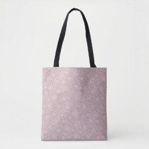 Monochrome, rosa Blume Tasche