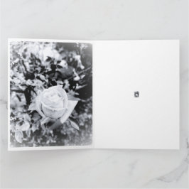 Monochrome Rose Guest Book for Wedding Karte