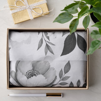 Monochrome Rose Seidenpapier
