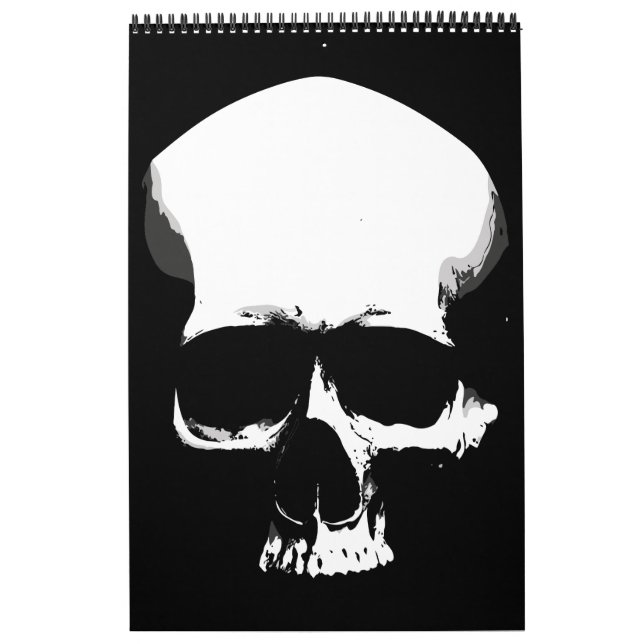 Monochrome-Schädel-Kunst Kalender (Titelbild)