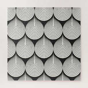 Monochrome Schuppen: Stylisches Geometrisches