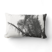 Monochrome Schwarz-weiße Palm Tree-Blätter