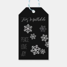 Monochrome Snowflake Weihnachtsmuster mit Skript