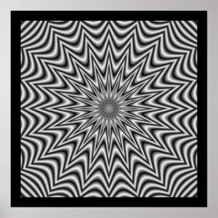 Monochrome Star-Plakat Poster