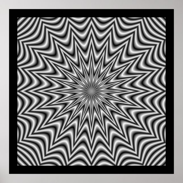 Monochrome Star-Plakat Poster (Vorne)
