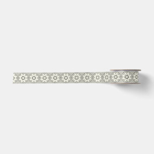 Monochrome Sterne und Punkte Satinband