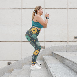 Monochrome Streifen Leggings