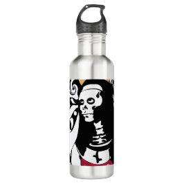 Monochrome Surrealismus: Animate Gothic Design Edelstahlflasche