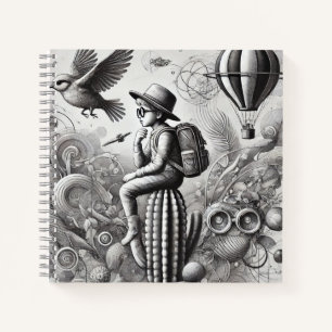 "Monochrome Surrealismus-Sammlung" Notizbuch