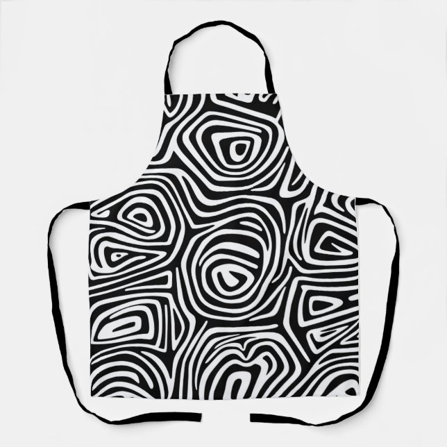 Monochrome Swirl Schürze (Vorderseite)